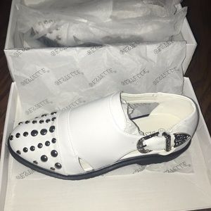 White cut out cute shoes